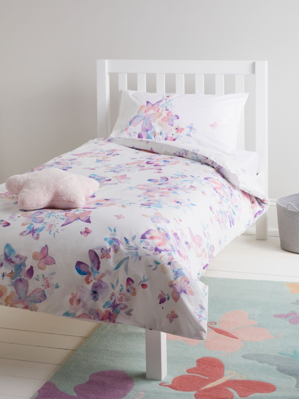 Двусторонний хлопковый пододеяльник и наволочка John Lewis Butterflies, одинарный
Двусторонний хлопковый пододеяльник и наволочка John Lewis Butterflies, одинарный