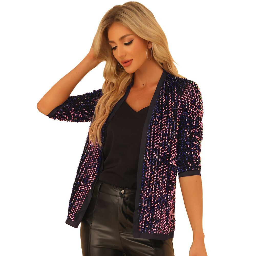 Женский бархатный кардиган с блестящими пайетками и открытым передом, без воротника, с рукавами 3/4 ALLEGRA K, цвет Blue Purple, Синий, Женский бархатный кардиган с блестящими пайетками и открытым передом, без воротника, с рукавами 3/4 ALLEGRA K, цвет Blu
Женский бархатный кардиган с блестящими пайетками и открытым передом, без воротника, с рукавами 3/4 ALLEGRA K, цвет Blue Purple, Синий, Женский бархатный кардиган с блестящими пайетками и открытым передом, без воротника, с рукавами 3/4 ALLEGRA K, цвет Blu