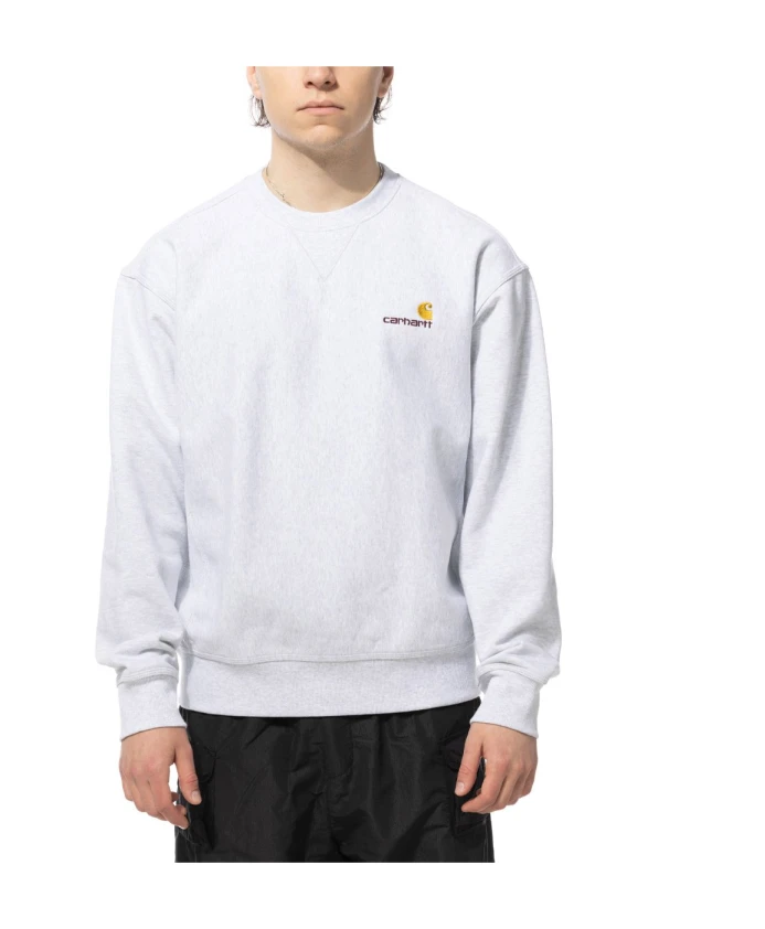 Толстовка с американским шрифтом, светло-серый меланж Carhartt Wip, серый
Толстовка с американским шрифтом, светло-серый меланж Carhartt Wip, серый