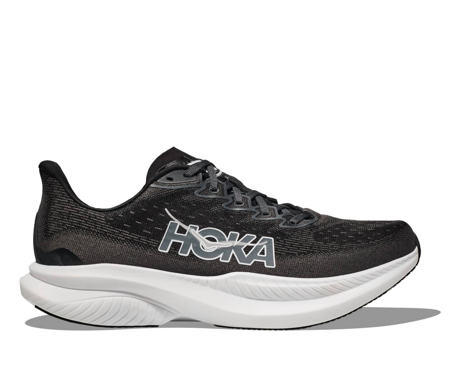 Hoka Мужские беговые кроссовки Mach 6, черно-белые
Hoka Мужские беговые кроссовки Mach 6, черно-белые