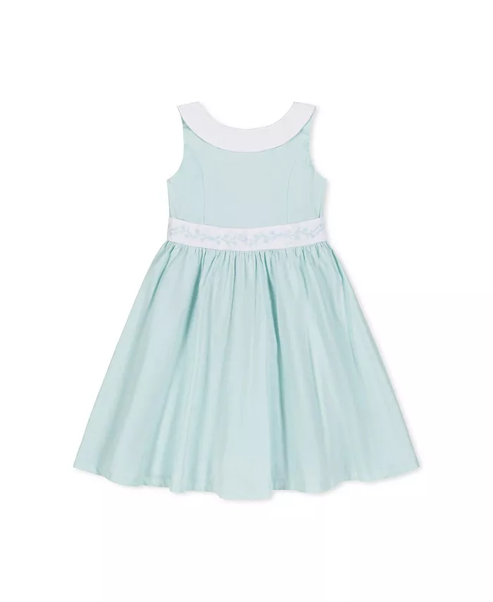 Праздничное платье для девочек с круглым воротником и вышитым поясом из сатина Hope & Henry, зеленый
Праздничное платье для девочек с круглым воротником и вышитым поясом из сатина Hope & Henry, зеленый