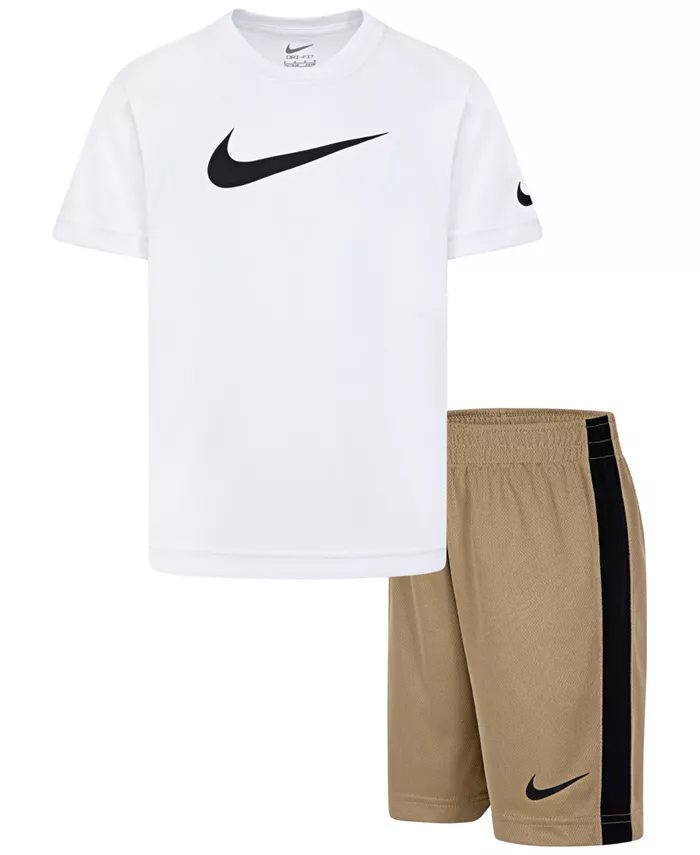 Детский комплект для мальчиков: футболка и шорты Swoosh (2 предмета) Nike, коричневый
Детский комплект для мальчиков: футболка и шорты Swoosh (2 предмета) Nike, коричневый