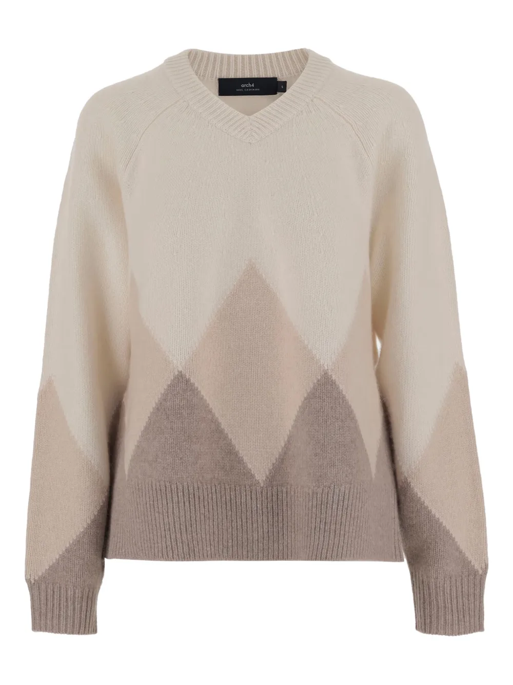 Кашемировый свитер с ромбовидным узором arch4, нейтральный
Кашемировый свитер с ромбовидным узором arch4, нейтральный