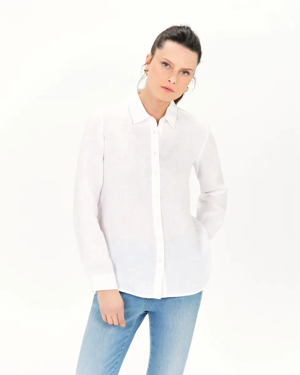 Женская рубашка с длинным рукавом из 100% льна Caroll, белый
Женская рубашка с длинным рукавом из 100% льна Caroll, белый