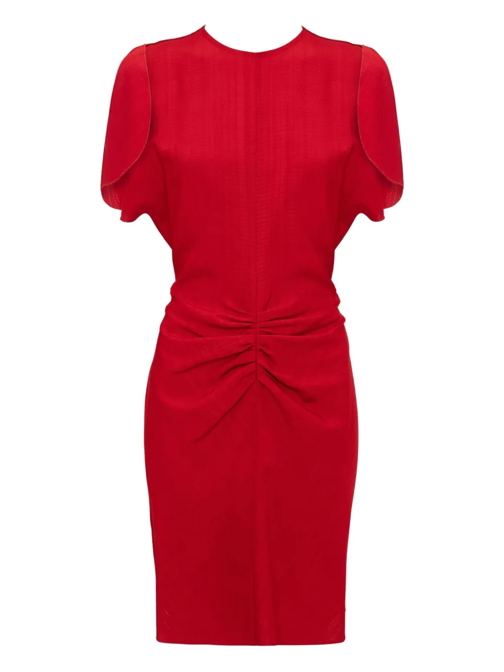 Платье мини с объемными рукавами и сборками VICTORIA BECKHAM, красный 
Платье мини с объемными рукавами и сборками VICTORIA BECKHAM, красный