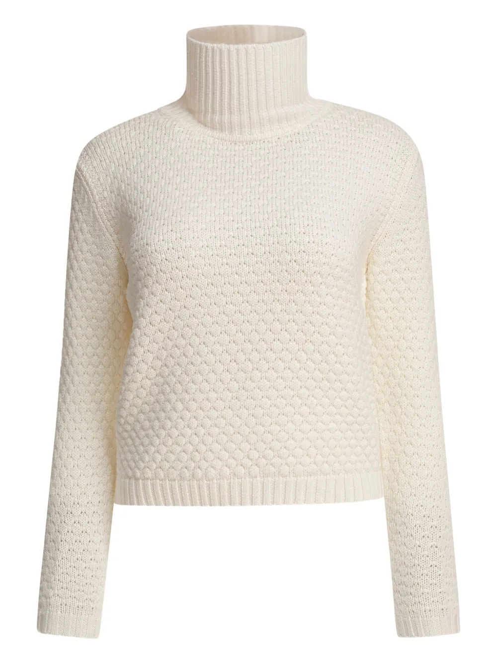 Свитер из текстурированной шерсти с высоким воротом RAKKI, нейтральный
Свитер из текстурированной шерсти с высоким воротом RAKKI, нейтральный