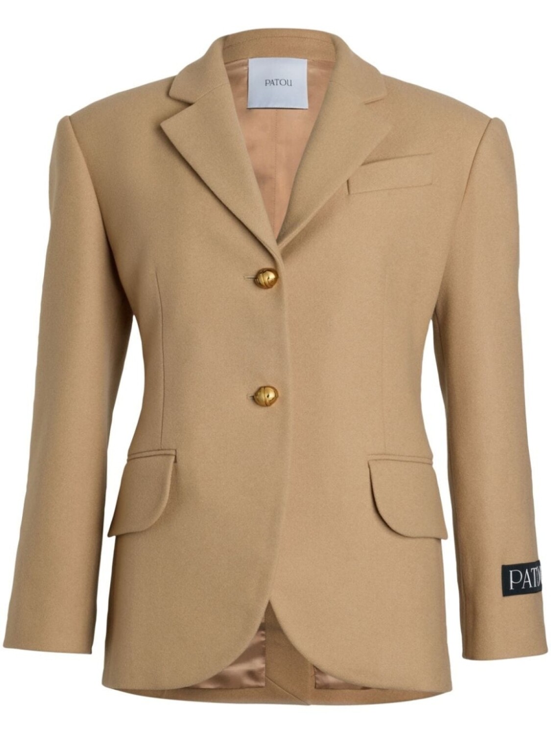Patou однобортный пиджак из вирджинской шерсти, нейтральный цвет
