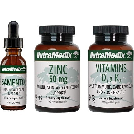 NutraMedix Immune Set, набор из 3 предметов с кошачьим когтем, цинком и витаминами D3K2 для поддержки иммунитета, микробов, желудочно-кишечного тракта, сердечно-сосудистой системы и общего состояния здоровья — жидкие капли и капсулы
NutraMedix Immune Set, набор из 3 предметов с кошачьим когтем, цинком и витаминами D3K2 для поддержки иммунитета, микробов, желудочно-кишечного тракта, сердечно-сосудистой системы и общего состояния здоровья — жидкие капли и капсулы