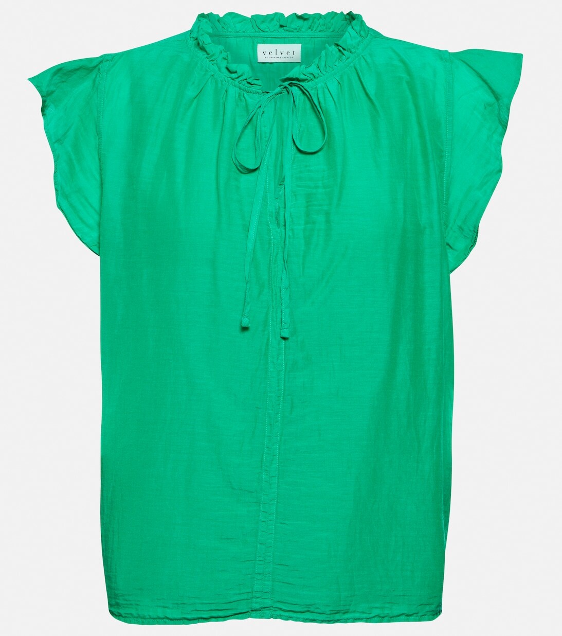 Топ Melanie из хлопка и шелковой вуали VELVET, зеленый
Топ Melanie из хлопка и шелковой вуали VELVET, зеленый