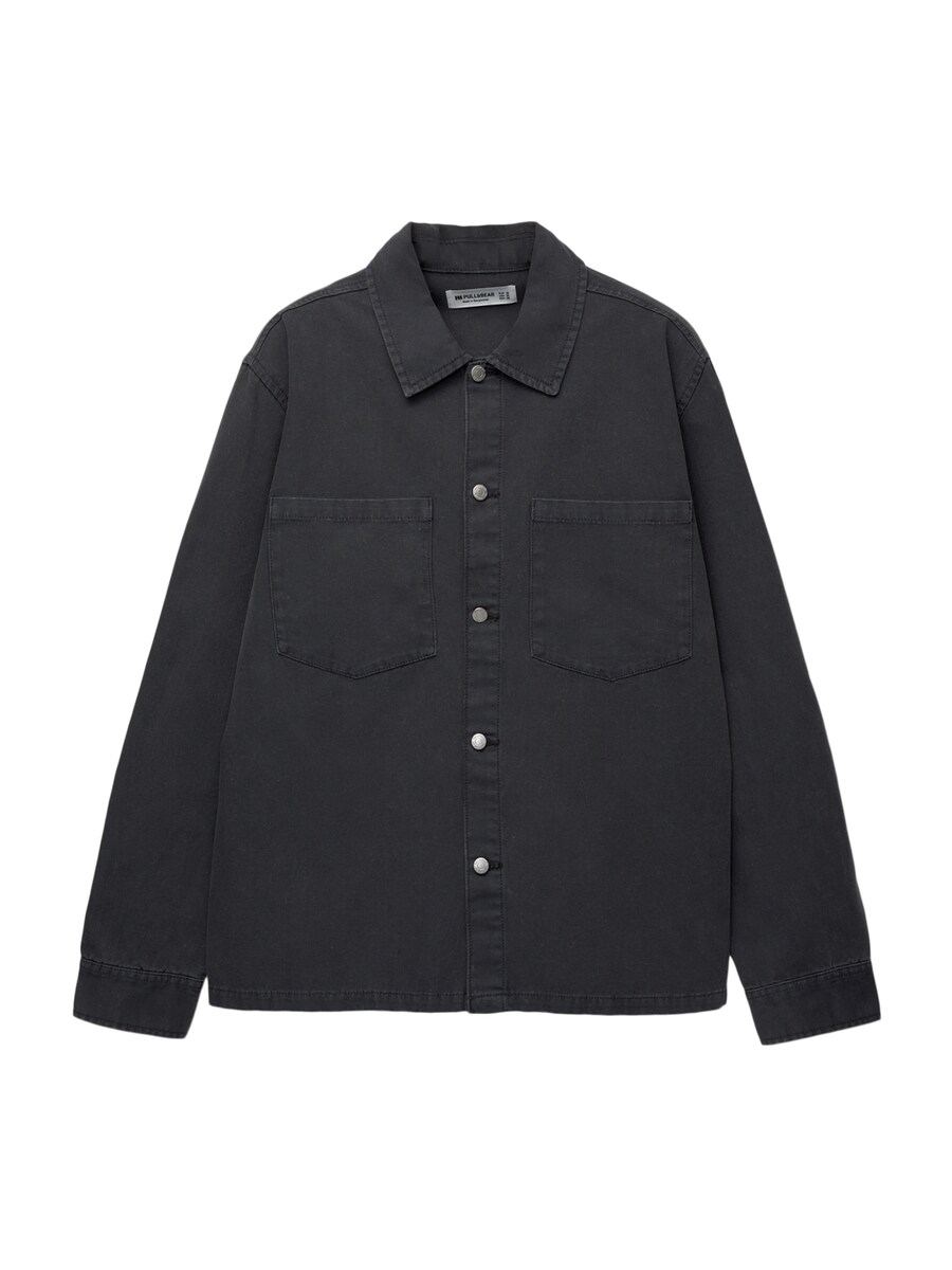 Удобная рубашка на пуговицах Pull&Bear, черный
Удобная рубашка на пуговицах Pull&Bear, черный