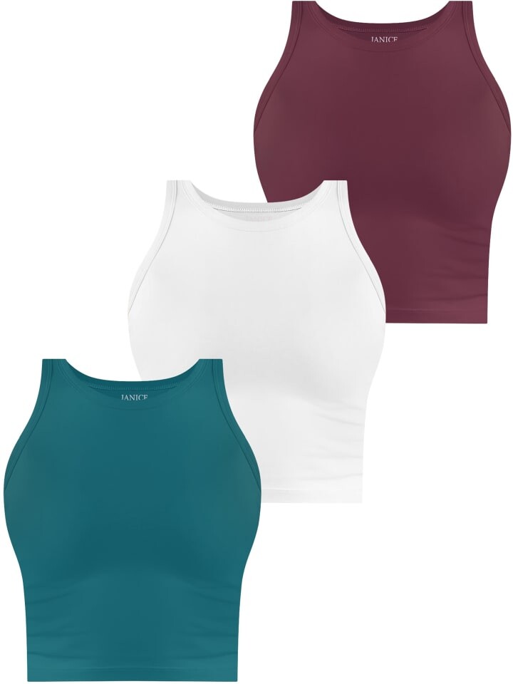 Футболка Janice 3 x Damen crop Top hochgeschlossen Niah, цвет petrol/weiß/burgund
Футболка Janice 3 x Damen crop Top hochgeschlossen Niah, цвет petrol/weiß/burgund