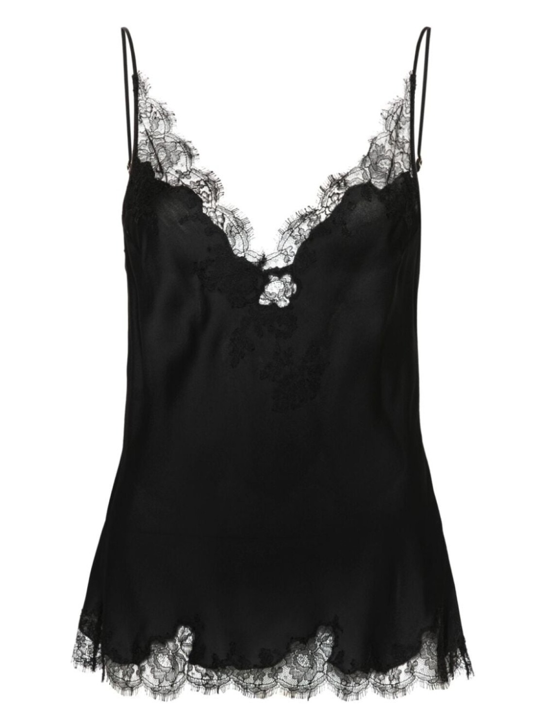 Carine Gilson шелковый топ на бретелях с кружевом, черный
Carine Gilson шелковый топ на бретелях с кружевом, черный