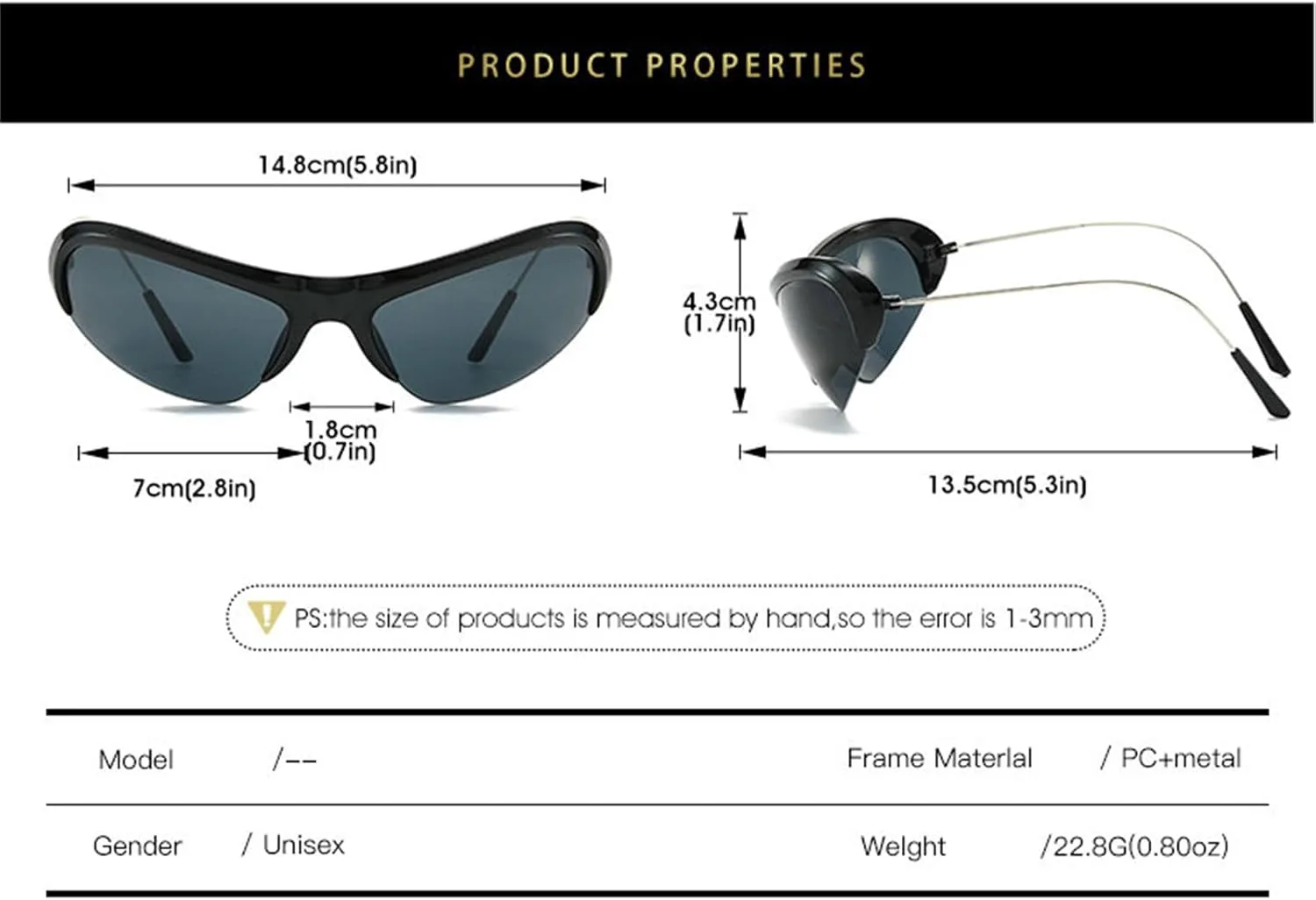 Солнцезащитные очки Willochra Fashion Half Frame Cat Eye Y2K для женщин, в стиле хип-хоп, для мужчин, стильные очки для вождения и спорта, 2pcs-black&blue
Солнцезащитные очки Willochra Fashion Half Frame Cat Eye Y2K для женщин, в стиле хип-хоп, для мужчин, стильные очки для вождения и спорта, 2pcs-black&blue