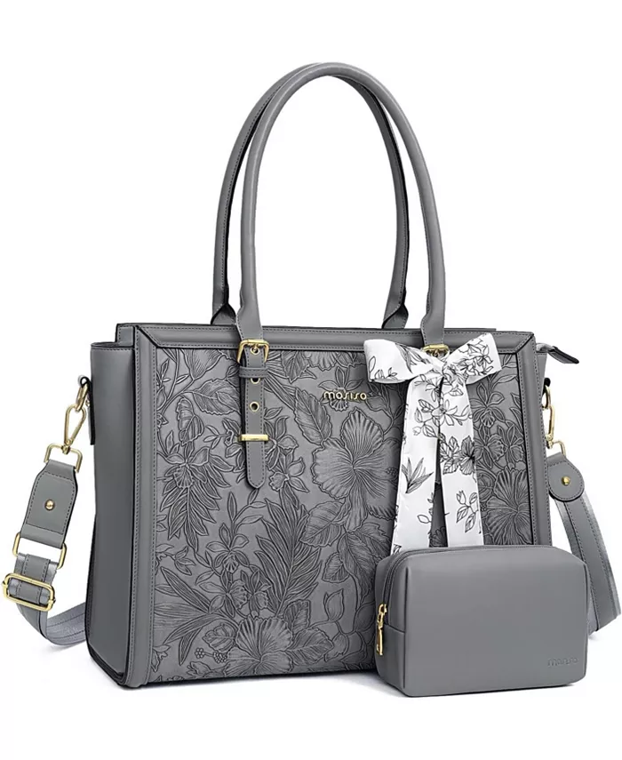 Серая женская сумка-тоут из искусственной кожи для ноутбука 17–17,3 дюйма - совместима с MacBook, HP, Dell, Asus - сумка для компьютера с тиснением в стиле ретро с изображением гибискуса MOSISO, серый
Серая женская сумка-тоут из искусственной кожи для ноутбука 17–17,3 дюйма - совместима с MacBook, HP, Dell, Asus - сумка для компьютера с тиснением в стиле ретро с изображением гибискуса MOSISO, серый