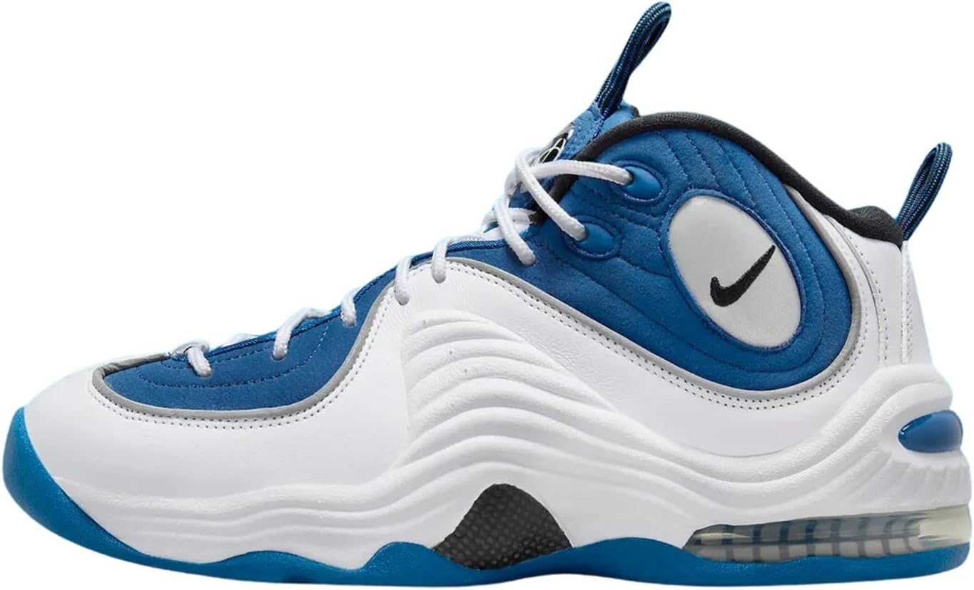 Кроссовки Nike Air Penny II - Atlantic Blue / White / Black / Metallic Silver, белый/синий
Кроссовки Nike Air Penny II - Atlantic Blue / White / Black / Metallic Silver, белый/синий