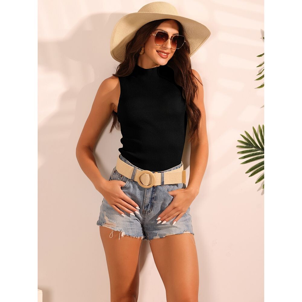 Женская летняя вязаная блузка с воротником-стойкой в рубчик, повседневный пуловер без рукавов, майки Seta T, серый
Женская летняя вязаная блузка с воротником-стойкой в рубчик, повседневный пуловер без рукавов, майки Seta T, серый