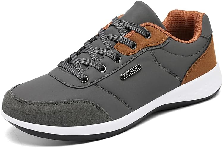 Модные мужские повседневные кроссовки, шнурованные спортивные туфли, серо-синие с бежевыми и коричневыми акцентами, удобная обувь для ходьбы с белой подошвой Generic
Модные мужские повседневные кроссовки, шнурованные спортивные туфли, серо-синие с бежевыми и коричневыми акцентами, удобная обувь для ходьбы с белой подошвой Generic