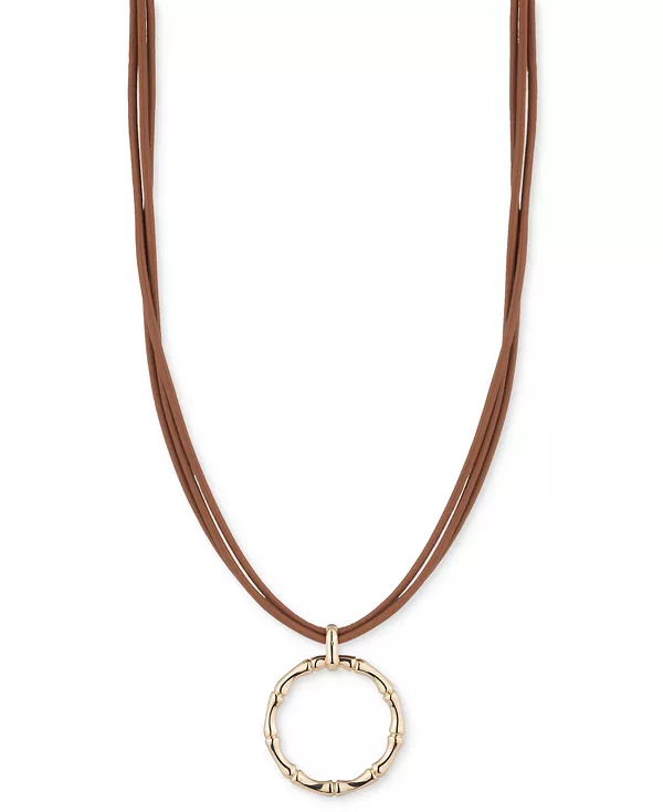 Ожерелье с подвеской из коричневой кожи золотистого оттенка, 16 дюймов + удлинитель 3 дюйма Lauren Ralph Lauren, brown
Ожерелье с подвеской из коричневой кожи золотистого оттенка, 16 дюймов + удлинитель 3 дюйма Lauren Ralph Lauren, brown