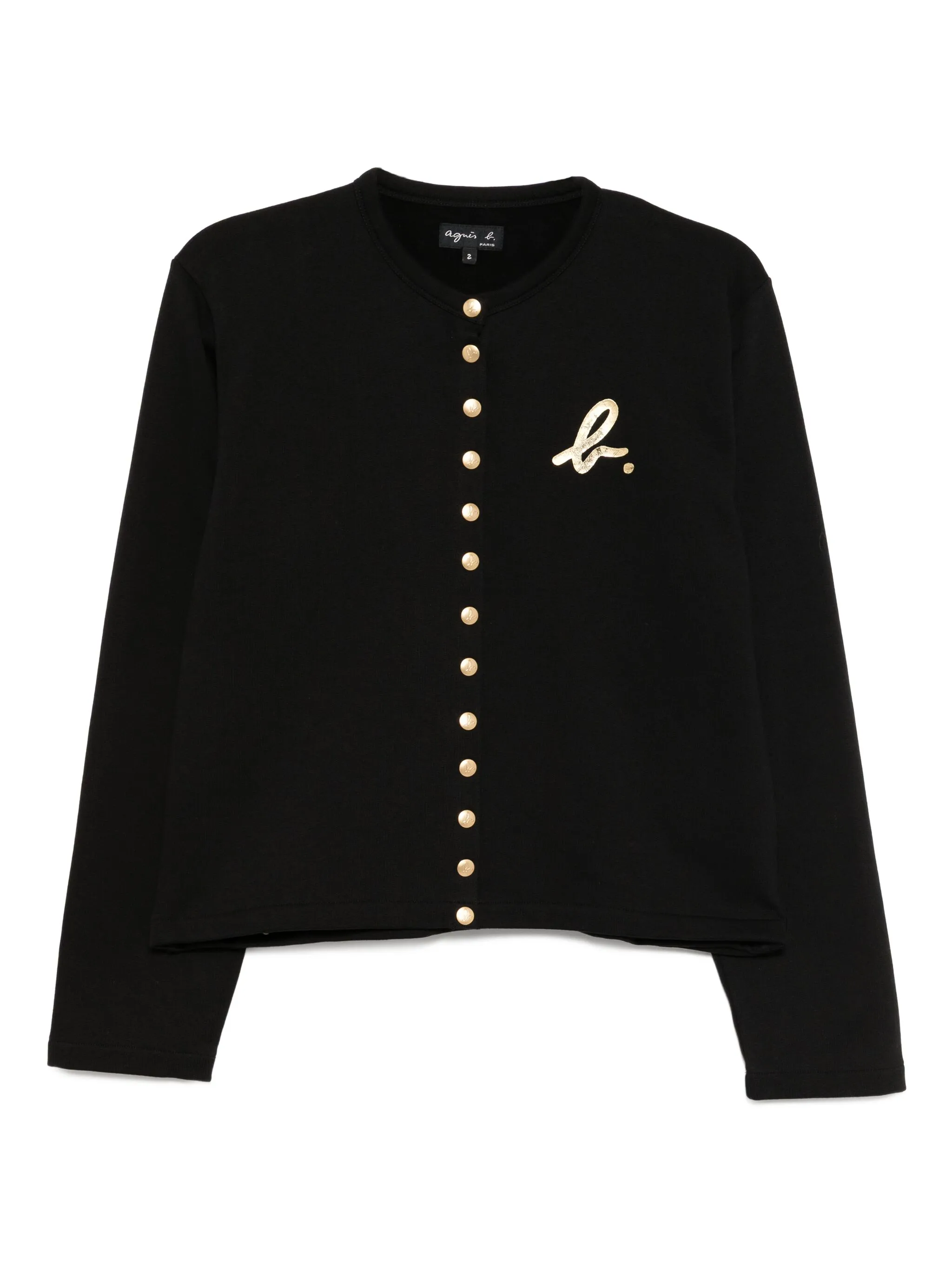 Кардиган с логотипом Agnès B., черный
Кардиган с логотипом Agnès B., черный