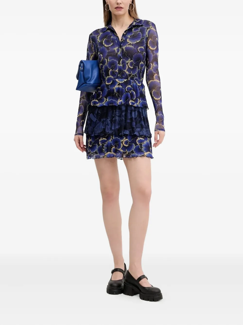 Платье с цветочным принтом и складками Desigual, синий
Платье с цветочным принтом и складками Desigual, синий