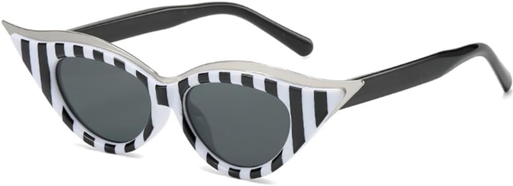 Модные солнцезащитные очки «кошачий глаз» для женщин, маленькая оправа, металлическая отделка, мужские солнцезащитные очки, очки для мужчин с защитой от УФ-излучения UV400 TYUVIVO, Black White Gray
Модные солнцезащитные очки «кошачий глаз» для женщин, маленькая оправа, металлическая отделка, мужские солнцезащитные очки, очки для мужчин с защитой от УФ-излучения UV400 TYUVIVO, Black White Gray