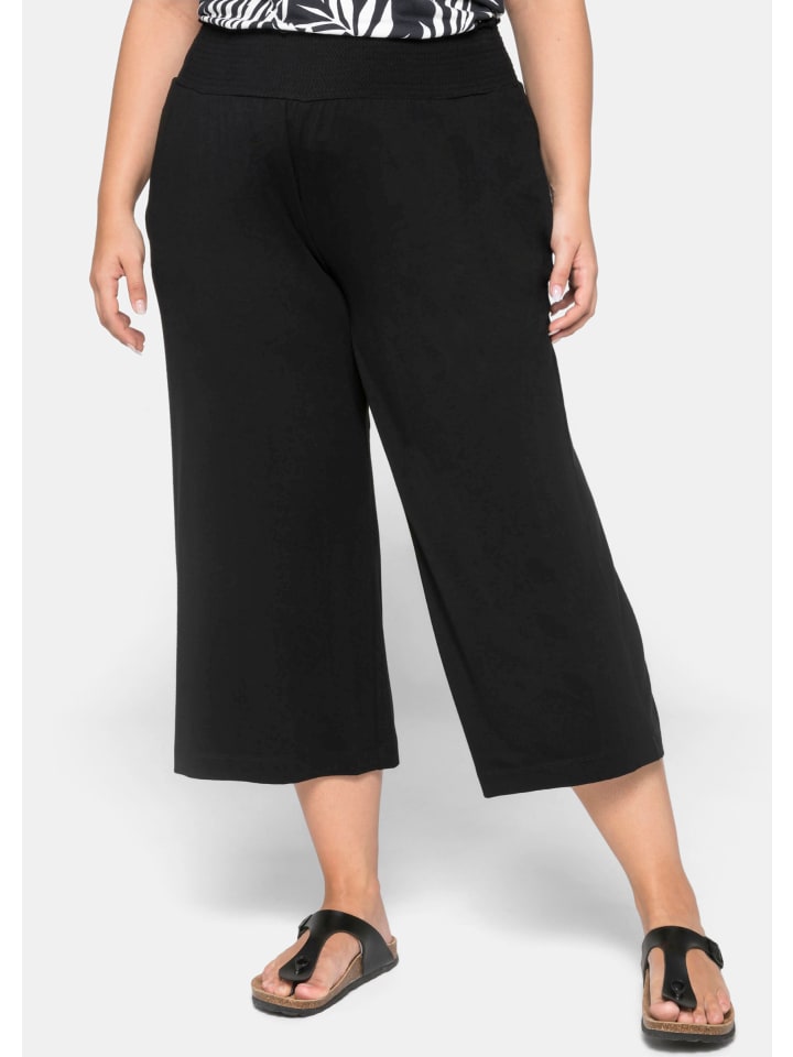 Sheego Черные брюки без шнурков
Sheego Черные брюки без шнурков