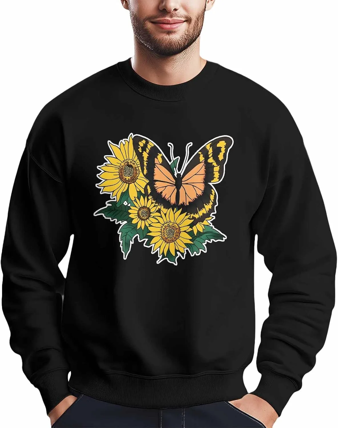Мужской свитшот с принтом бабочки и подсолнуха Winvebermior
Мужской свитшот с принтом бабочки и подсолнуха Winvebermior