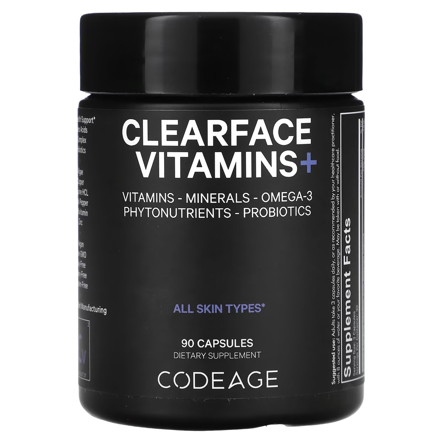 Витамины Codeage Clearface+ для всех типов кожи, 90 капсул
Витамины Codeage Clearface+ для всех типов кожи, 90 капсул