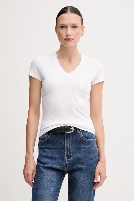 Хлопковая футболка Armani Exchange, белый 
Хлопковая футболка Armani Exchange, белый