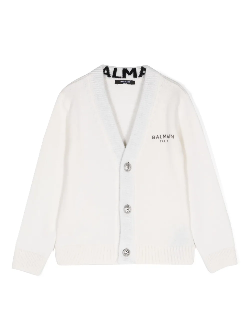 Кардиган с логотипом Balmain Kids, белый
Кардиган с логотипом Balmain Kids, белый