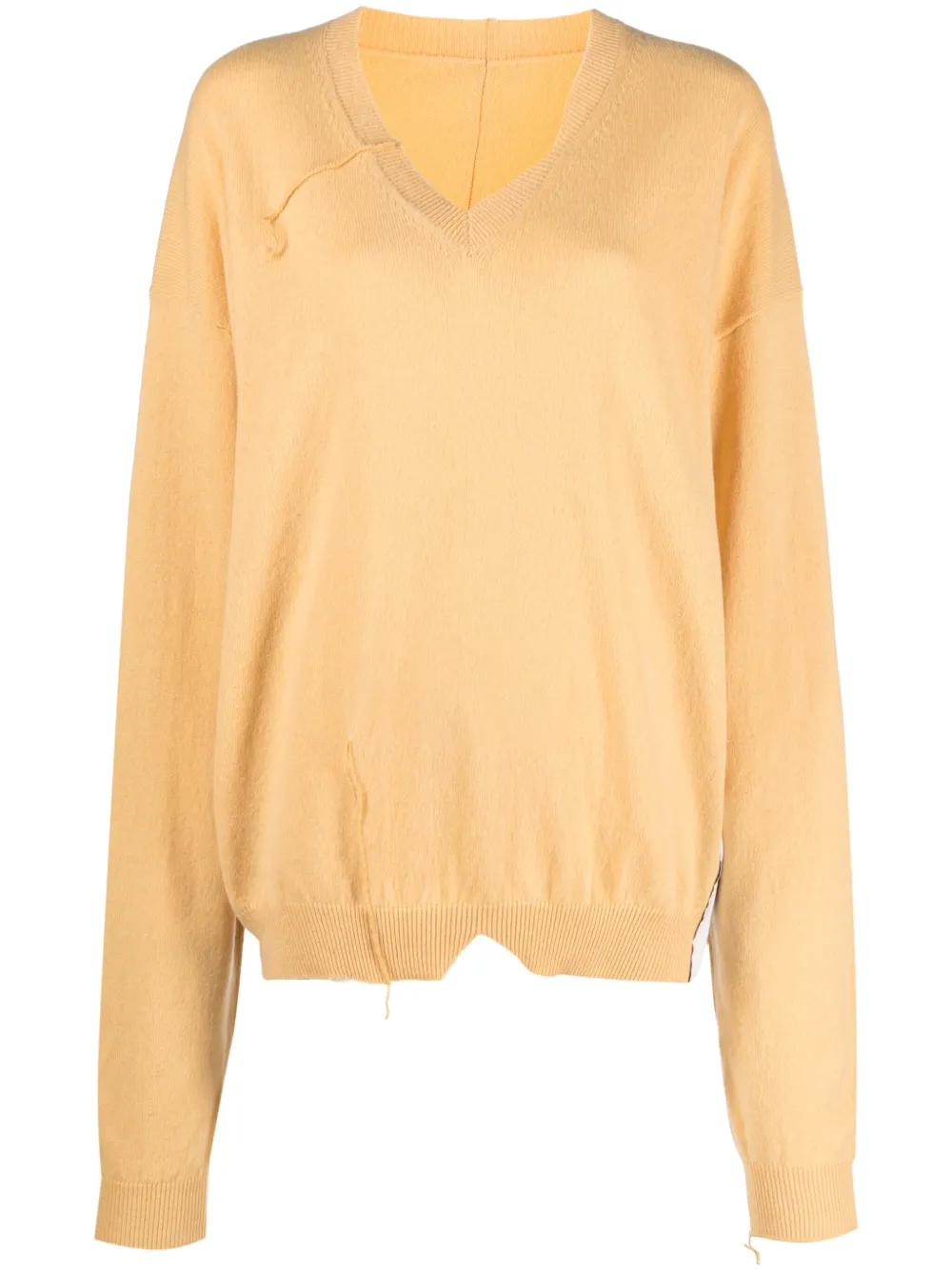 Джемпер с V-образным вырезом и эффектом потертости Ramael, желтый
Джемпер с V-образным вырезом и эффектом потертости Ramael, желтый