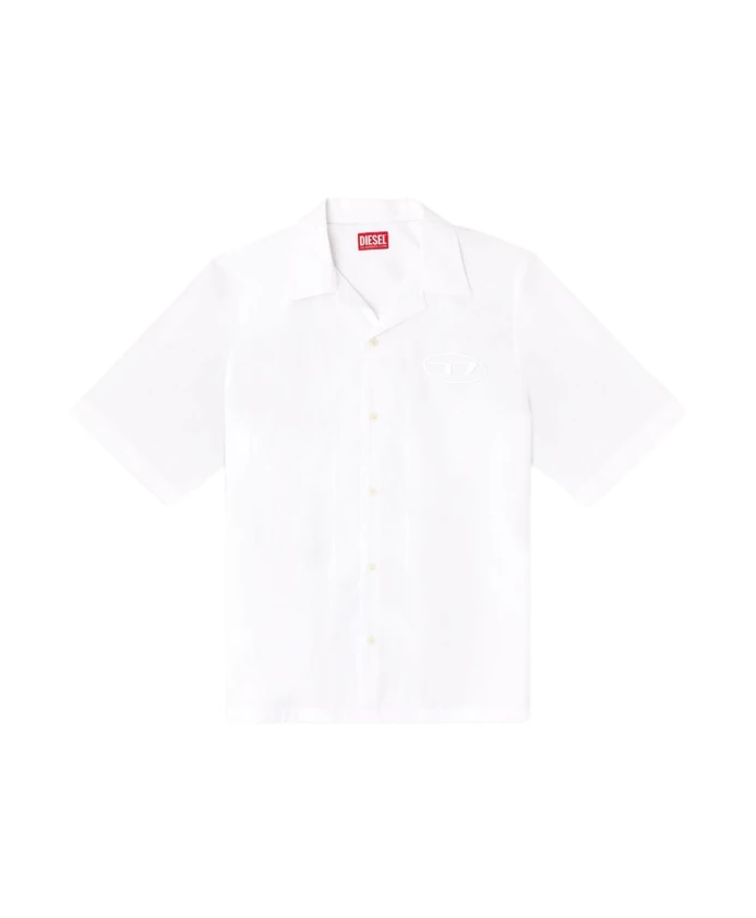 Белая хлопковая рубашка с вышитым логотипом. Diesel, белый
Белая хлопковая рубашка с вышитым логотипом. Diesel, белый