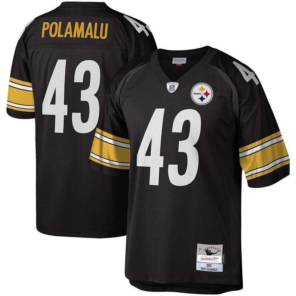 Мужская футболка Mitchell & Ness Troy Polamalu Black Pittsburgh Steelers Legacy Replica Джерси, цвет Stl Black
Мужская футболка Mitchell & Ness Troy Polamalu Black Pittsburgh Steelers Legacy Replica Джерси, цвет Stl Black