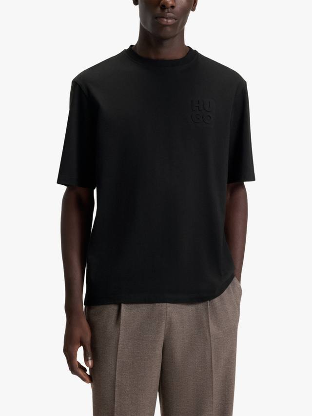 Футболка HUGO с коротким рукавом Cotton Regular Fit и простым логотипом HUGO BOSS, Black
Футболка HUGO с коротким рукавом Cotton Regular Fit и простым логотипом HUGO BOSS, Black