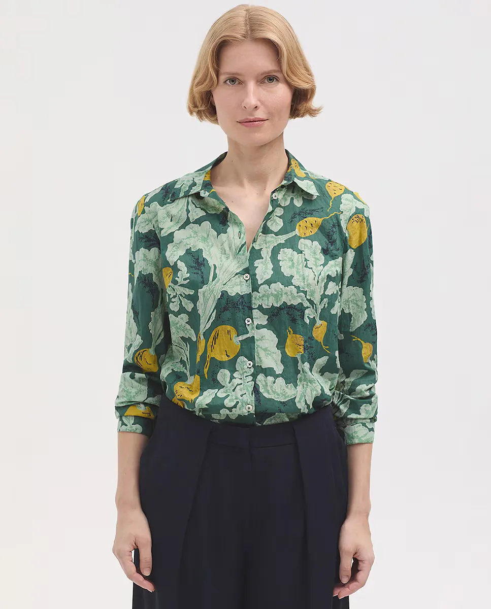 Женская рубашка из хлопка с принтами Nice Things, зеленый
Женская рубашка из хлопка с принтами Nice Things, зеленый