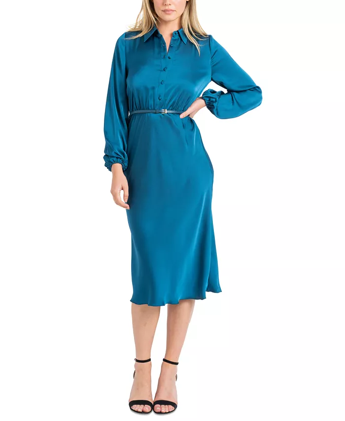 Женское атласное платье-рубашка с поясом Sam Edelman, синий
Женское атласное платье-рубашка с поясом Sam Edelman, синий