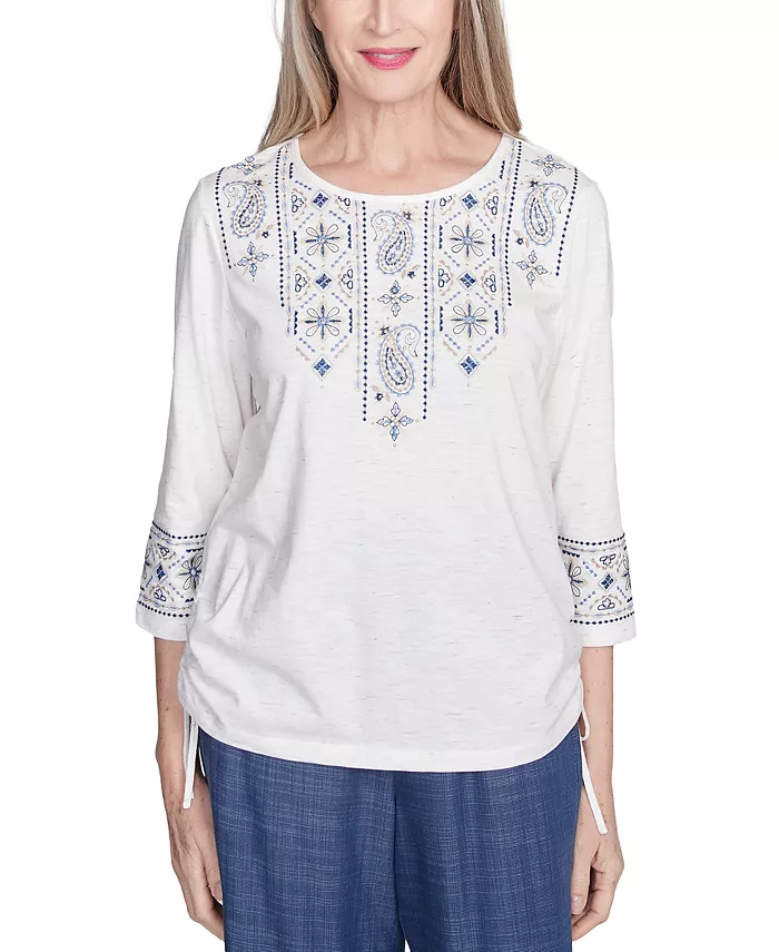 Миниатюрный топ с вышивкой «Летнее солнцестояние» Alfred Dunner, коричневый/бежевый
Миниатюрный топ с вышивкой «Летнее солнцестояние» Alfred Dunner, коричневый/бежевый