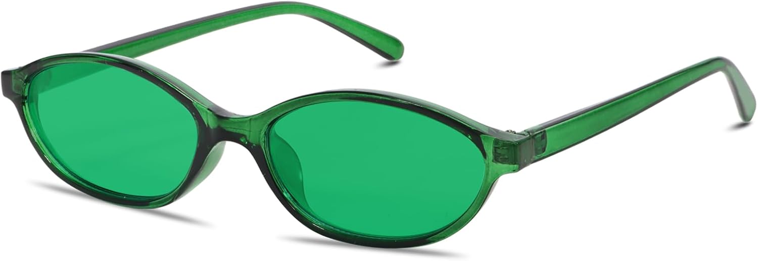 Ретро-солнцезащитные очки овальной формы для женщин, стильные «кошачий глаз» в стиле 90-х, легкие, узкие, модные, с защитой от УФ-излучения GUVIVI, Green Frame - Green Lens
Ретро-солнцезащитные очки овальной формы для женщин, стильные «кошачий глаз» в стиле 90-х, легкие, узкие, модные, с защитой от УФ-излучения GUVIVI, Green Frame - Green Lens