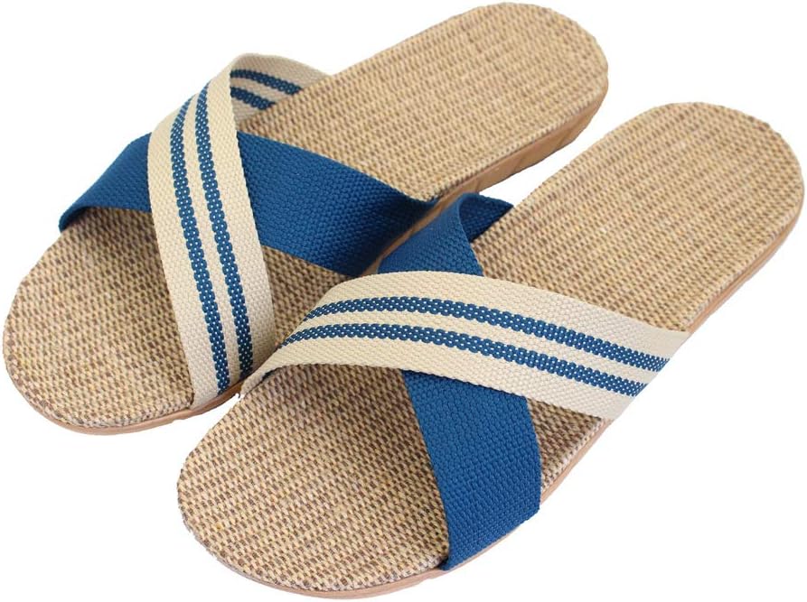 Летние пляжные обувь Hwayslon унисекс из льна Нескользящие тапочки для дома, синий
Летние пляжные обувь Hwayslon унисекс из льна Нескользящие тапочки для дома, синий