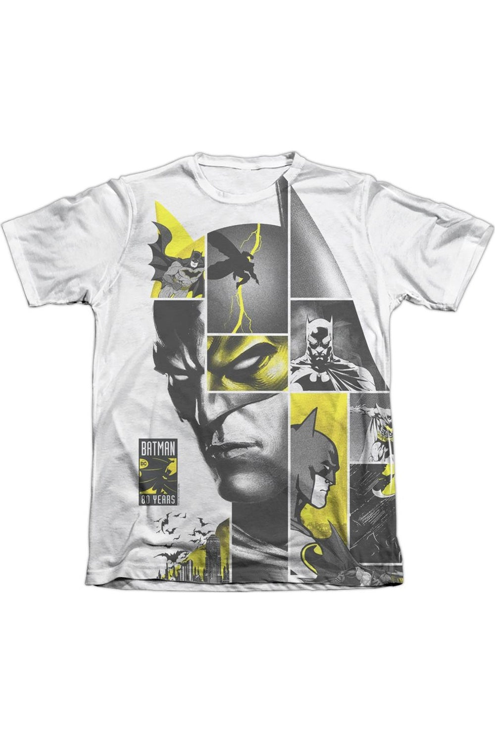 Футболка с коротким рукавом из полиэстера/хлопка для взрослых с панелями Batman 80th Gildan, белый
Футболка с коротким рукавом из полиэстера/хлопка для взрослых с панелями Batman 80th Gildan, белый