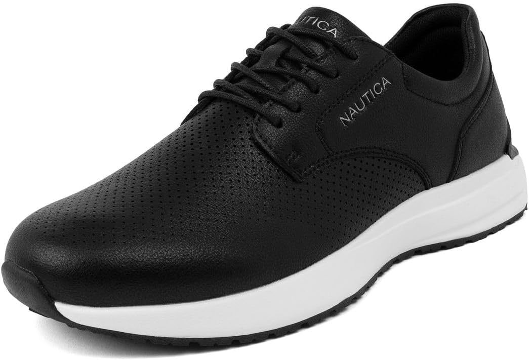 Мужские туфли на шнуровке Nautica - повседневные спортивные кроссовки с верхом из веганской кожи и мягкой подошвой - Atwood, черный
Мужские туфли на шнуровке Nautica - повседневные спортивные кроссовки с верхом из веганской кожи и мягкой подошвой - Atwood, черный