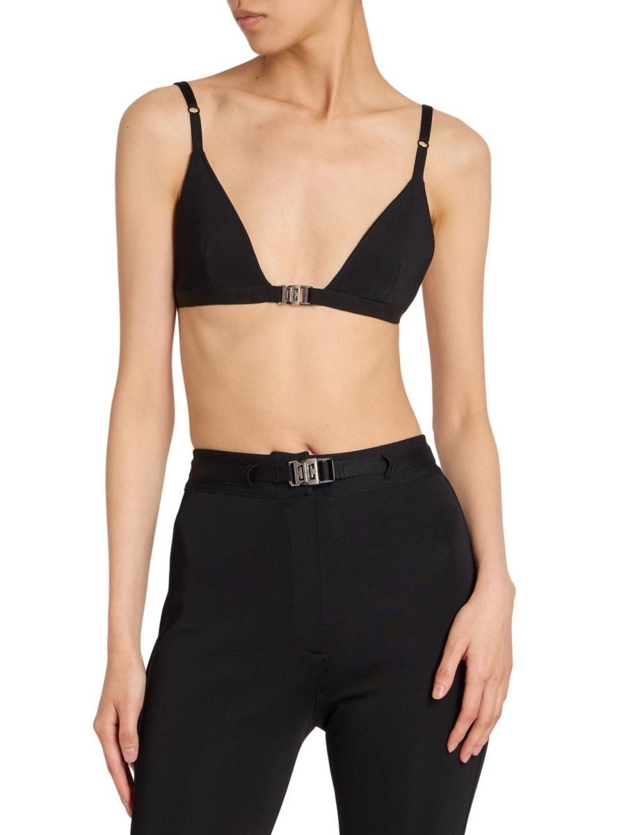 Эластичный бюстгальтер с пряжкой Givenchy, черный
Эластичный бюстгальтер с пряжкой Givenchy, черный