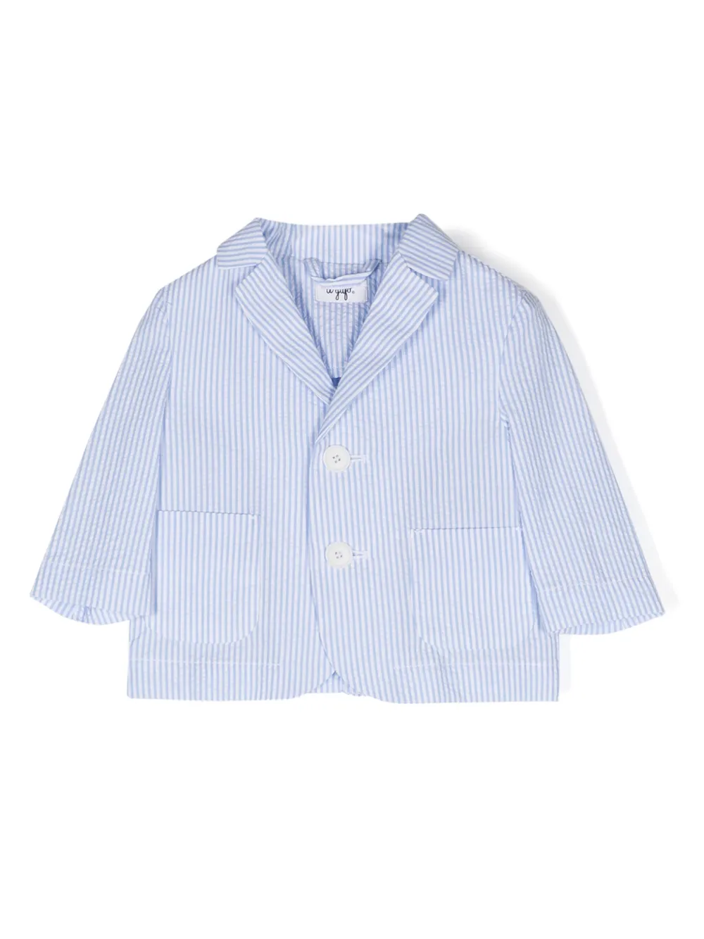 Полосатый пиджак из сирсакера Il Gufo, синий
Полосатый пиджак из сирсакера Il Gufo, синий
