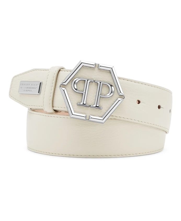 Кожаный шестиугольный ремень Philipp Plein, бежевый
Кожаный шестиугольный ремень Philipp Plein, бежевый