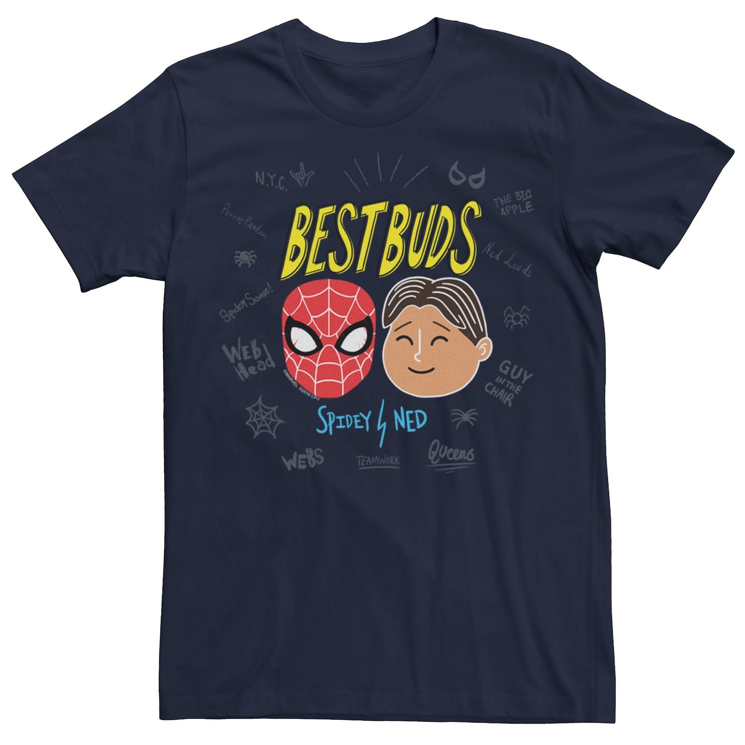 Мужская футболка Marvel Spider-Man вдали от дома Best Buds с рисунком разбросанных слов
Мужская футболка Marvel Spider-Man вдали от дома Best Buds с рисунком разбросанных слов