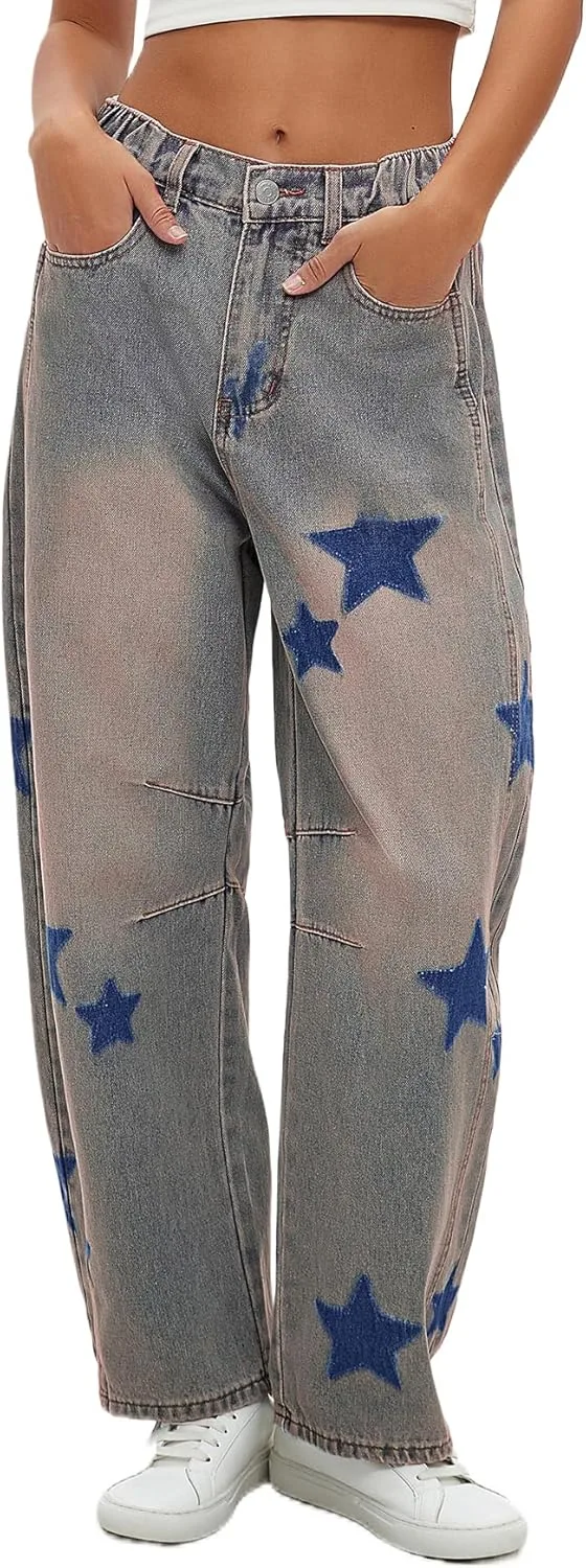 LifeShe Star Barrel широкие джинсы женские свободные boyfriend
LifeShe Star Barrel широкие джинсы женские свободные boyfriend