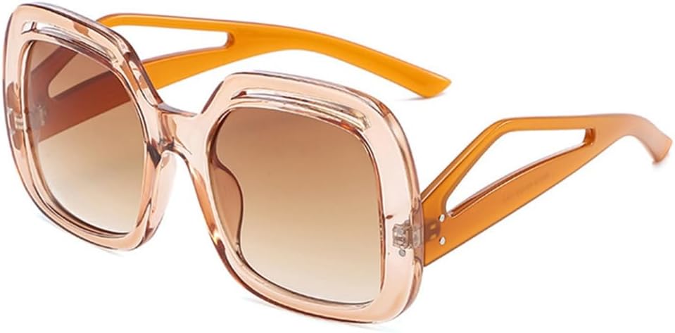 Большие полые солнцезащитные очки для женщин, градиентные оттенки, защита от УФ-излучения UV400, мужские очки с нестандартными дужками и заклепками HDUBFY, Champagne Orange Tea
Большие полые солнцезащитные очки для женщин, градиентные оттенки, защита от УФ-излучения UV400, мужские очки с нестандартными дужками и заклепками HDUBFY, Champagne Orange Tea