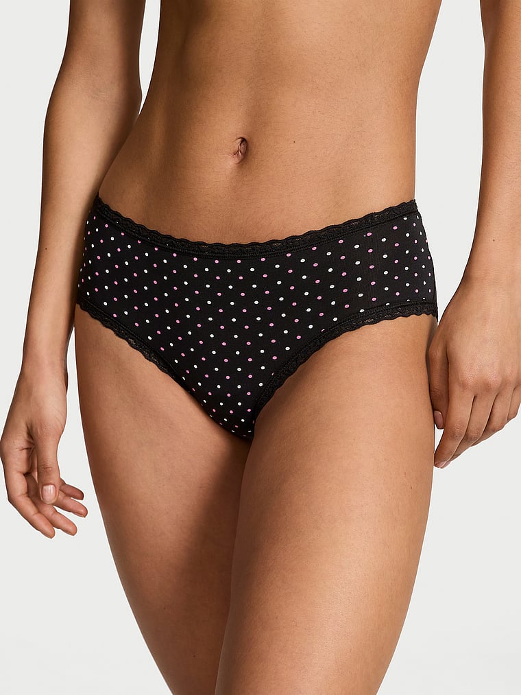 Хлопковые трусики-стринги с кружевной талией Lace Trim, lace trim black dots
Хлопковые трусики-стринги с кружевной талией Lace Trim, lace trim black dots