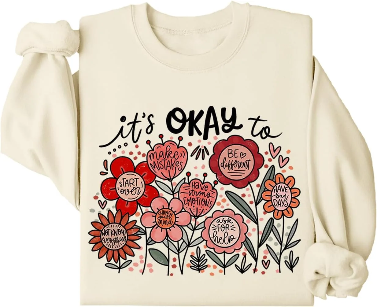 Бохо-флоральный графический худи It'S Okay To
Бохо-флоральный графический худи It'S Okay To