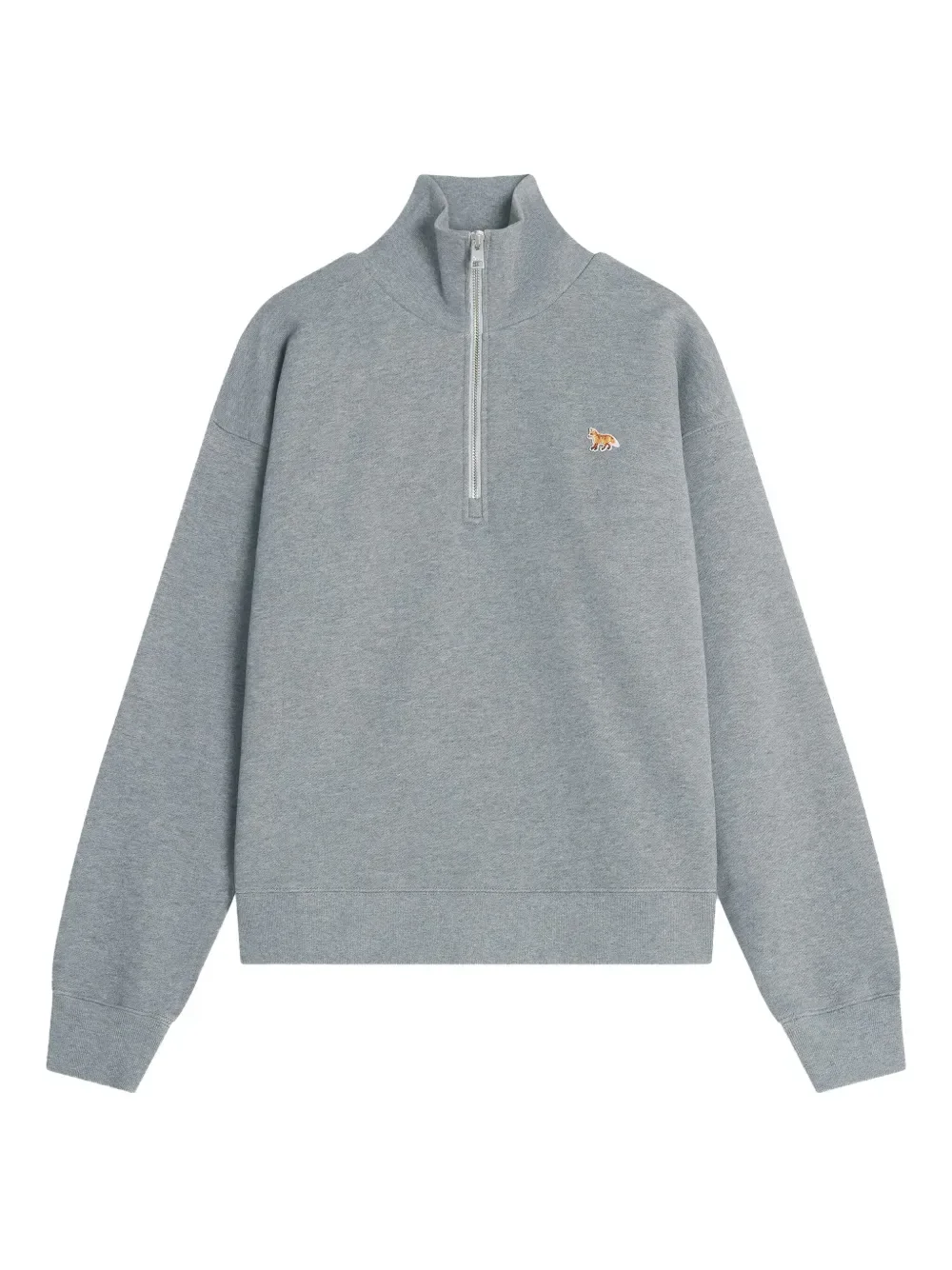 Толстовка с воротником на молнии и вышивкой Maison Kitsuné, серый
Толстовка с воротником на молнии и вышивкой Maison Kitsuné, серый